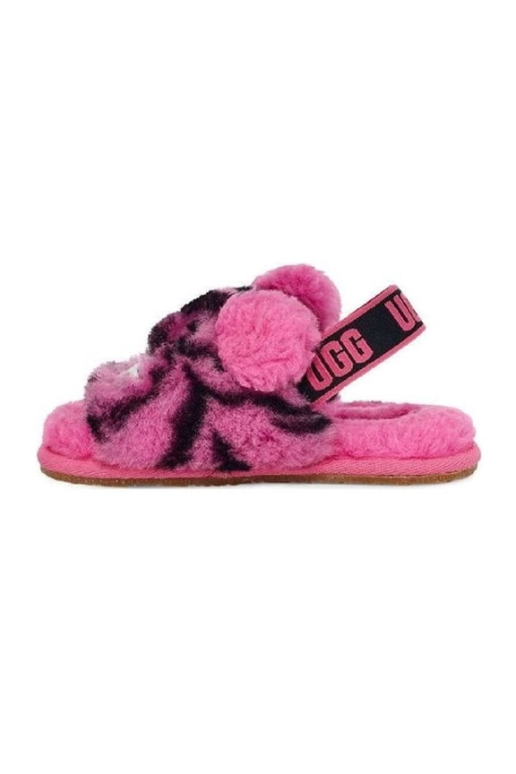 Toddler's UGG Fluff Yeah Slide Tiger Stuffie Carnation (1124940T-CRNT) - 9