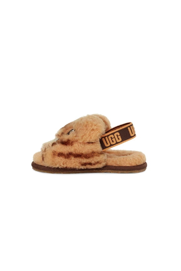 Toddler's UGG Fluff Yeah Slide Tiger Stuffie Daisy/Earth (1124940T-DDER) - 12
