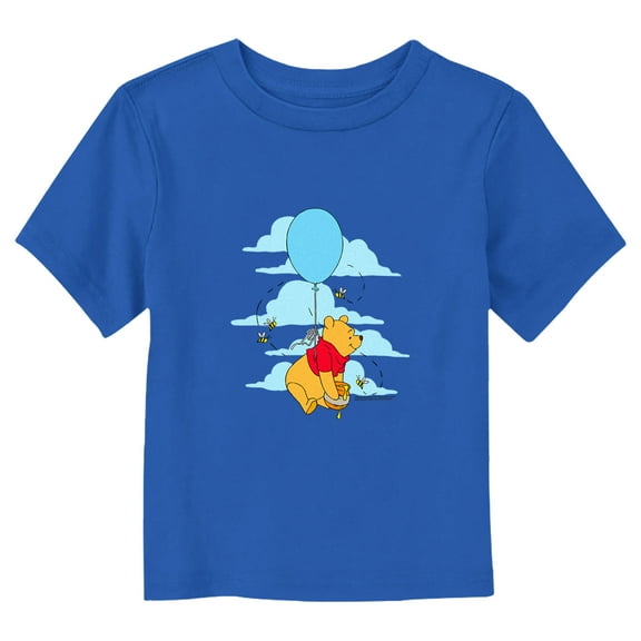 Toddler's Winnie the Pooh Bear in the Sky  Graphic Tee Royal Blue 4T