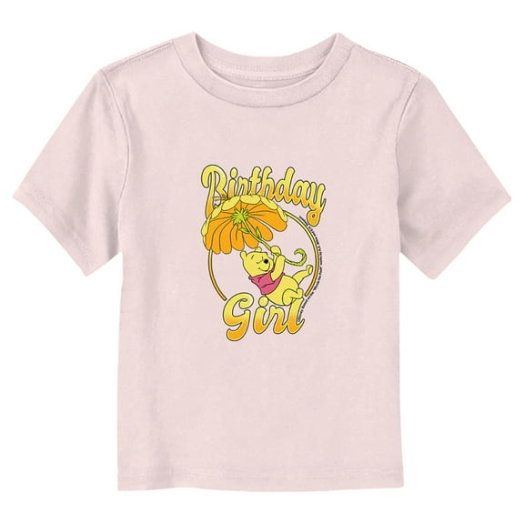 Toddler's Winnie the Pooh Birthday Girl  Graphic Tee Light Pink 3T