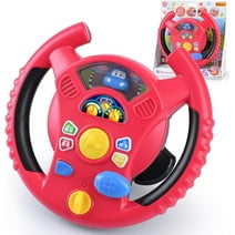 Toddlerino- Steering Wheel Toy for Toddlers 1-3, Baby Car Seat Toys, Interactive Pretend Driving Toy, Kids Sensory Toy Activity Board, Learning Educational Baby Musical Toy for 1 2+ Year Old Boy Gift