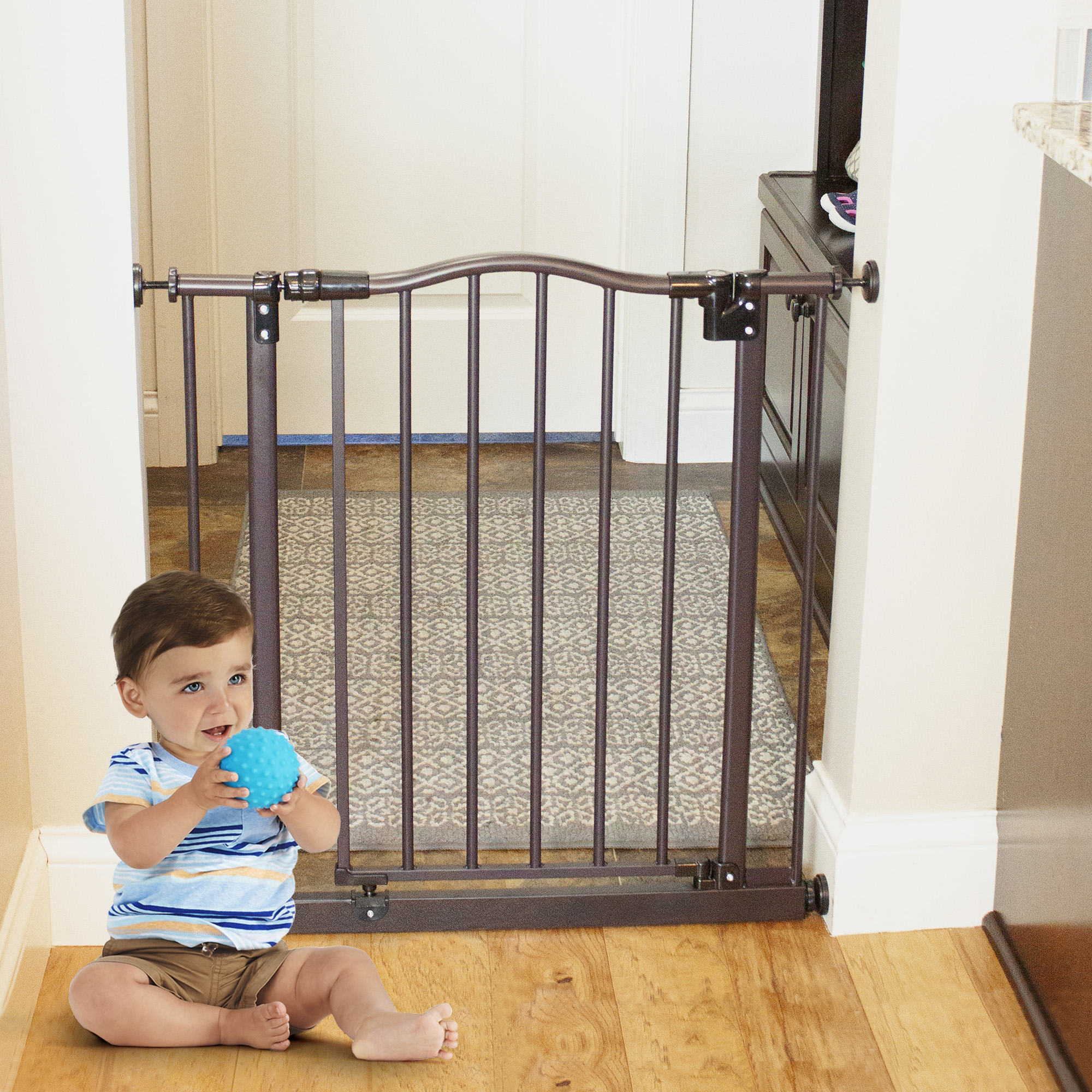 Toddleroo by North States 28.25" -38.25" Portico Arch Baby Gate, Matte Bronze - image 1 of 6