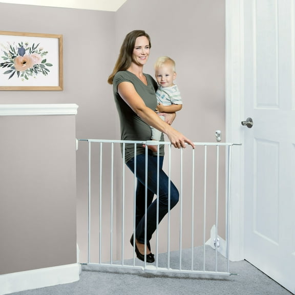 Toddleroo by North States Essential Stairway and Walkway Child Safety Gate, 30" Tall, White