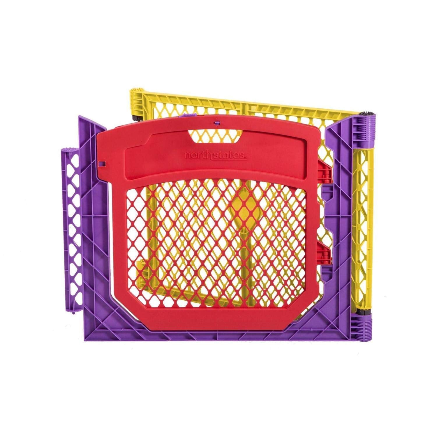 Toddleroo by North States Superyard Colorplay Ultimate 2 Panel Extension, Made in : Increases play space up to 34.4 sq. ft. (Adds 64", Multicolor)