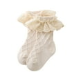 thumbnail image 1 of Toddlers Baby Girls Ruffled Socks Infant Cotton Ankle Socks with Lacework Socks Decoration Breathable Kids Socks Accessories, 1 of 6