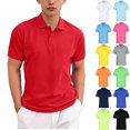 thumbnail image 1 of Toddlers Boys T Shirts Collared Button Down Short Sleeve Summer Tops Casual School Uniform Activity Pullover Shirts, 1 of 6