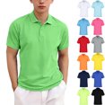 thumbnail image 1 of Toddlers Boys T Shirts Collared Button Down Short Sleeve Summer Tops Casual School Uniform Activity Pullover Shirts, 1 of 6