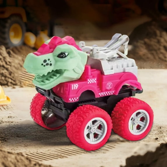 Toddlers Dinosaur Truck Toys,Press and Go Cars Dinosaur Car Set, Early Educational Toy Gift For Boys Girls 18 Months To 5 Years Old