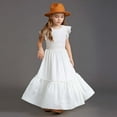 thumbnail image 1 of Toddlers Dresses Flower Girl Dresses Sleeveless Tulle Dress Girls Party Dress Girls White Dress Girl Toddler Wedding Guest Dress Tutu Toddler Birthday Dress 9-10 Years, 1 of 5