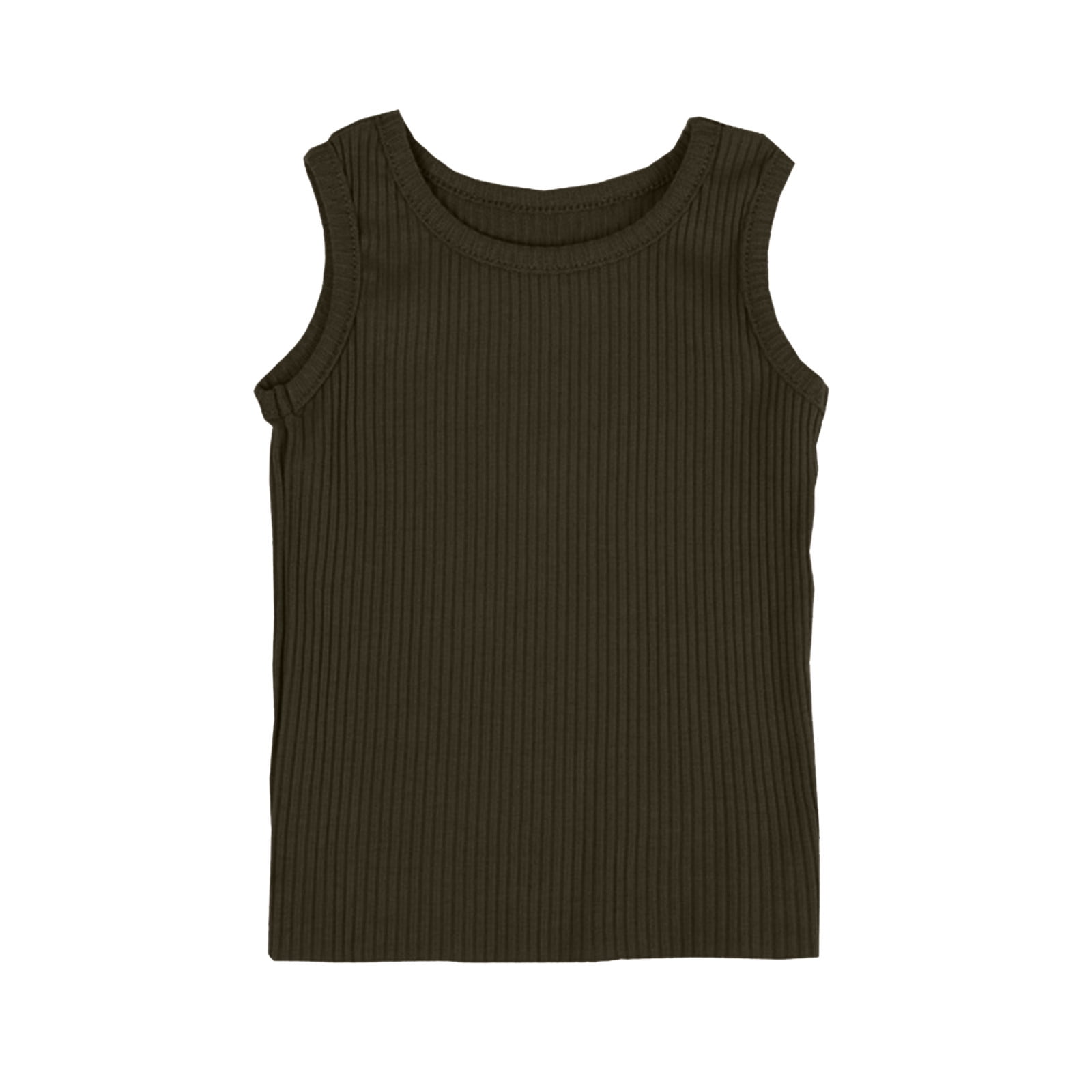 Toddlers Girls Baby Dance Camis Crop Tank Top Sleeveless Sports Solid