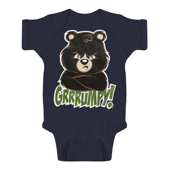 Toddlers Grrrumpy Bear Bodysuit - Navy - 18 Months