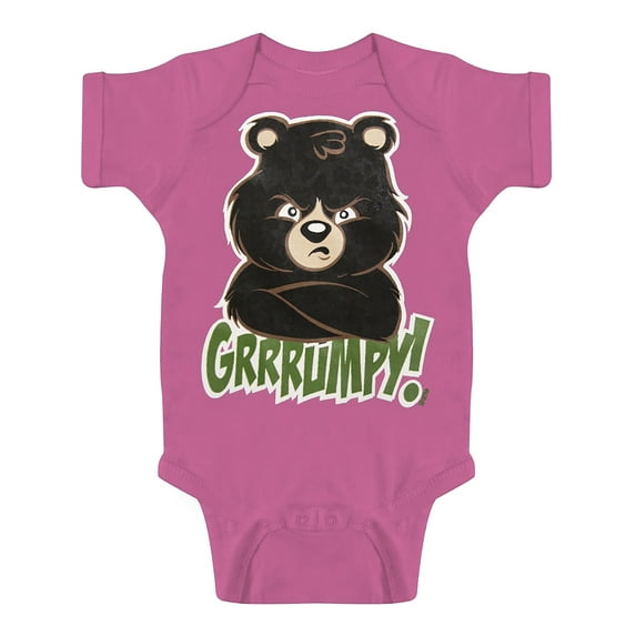 Toddlers Grrrumpy Bear Bodysuit - Raspberry - 18 Months