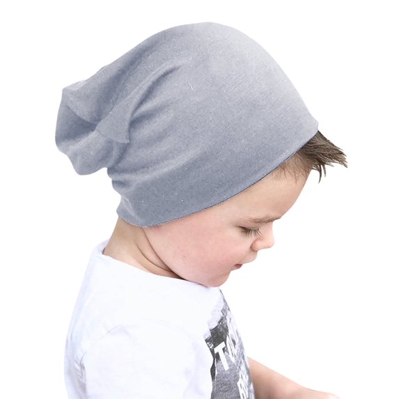 Toddlers Hats Slouch Skull Cap 5M-6Y Boys & Girls Trendy Solid Color Stretchy Thermal Warm Streetwear Hip-Hop Hat