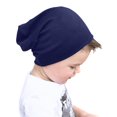 thumbnail image 1 of Toddlers Hats Slouch Skull Cap 5M-6Y Boys & Girls Trendy Solid Color Stretchy Thermal Warm Streetwear Hip-Hop Hat, 1 of 3