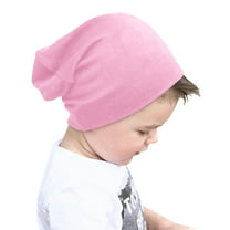 Toddlers Hats Slouch Skull Cap 5M-6Y Boys & Girls Trendy Solid Color Stretchy Thermal Warm Streetwear Hip-Hop Hat