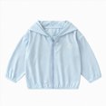 thumbnail image 1 of Toddlers Jacket Children Hoodie Long Sleeve Zip Lightweight Coat for Boys and Girls 6-12 Months 12-24 Months 2T 3T 4T 5T 6T 7T 8T Children Blue,2-3 Years, 1 of 9