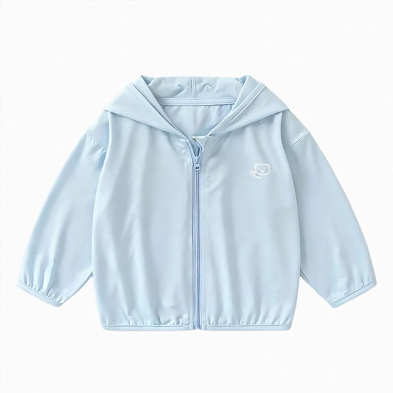 Toddlers Jacket Children Hoodie Long Sleeve Zip Lightweight Coat for Boys and Girls 6-12 Months 12-24 Months 2T 3T 4T 5T 6T 7T 8T Children Blue,2-3 Years
