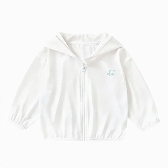 Toddlers Jacket Children Hoodie Long Sleeve Zip Lightweight Coat for Boys and Girls 6-12 Months 12-24 Months 2T 3T 4T 5T 6T 7T 8T Children White,2-3 Years