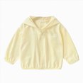 thumbnail image 1 of Toddlers Jacket Children Hoodie Long Sleeve Zip Lightweight Coat for Boys and Girls 6-12 Months 12-24 Months 2T 3T 4T 5T 6T 7T 8T Children Yellow,18-24 Months, 1 of 9