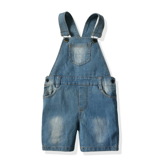 Toddlers Kids Denim Overalls Sleeveless Jeans Overall Adjustable Strap Bib Pants for All Seasons