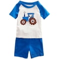 thumbnail image 1 of Toddlers Kids Girls Boys Short Set 2 Piece Active Clothing Set Short Sleeve Tee and Pull on Short 6-24 Months 2T 3T 4T 5T 6T 7T 3-4 Years, 1 of 6