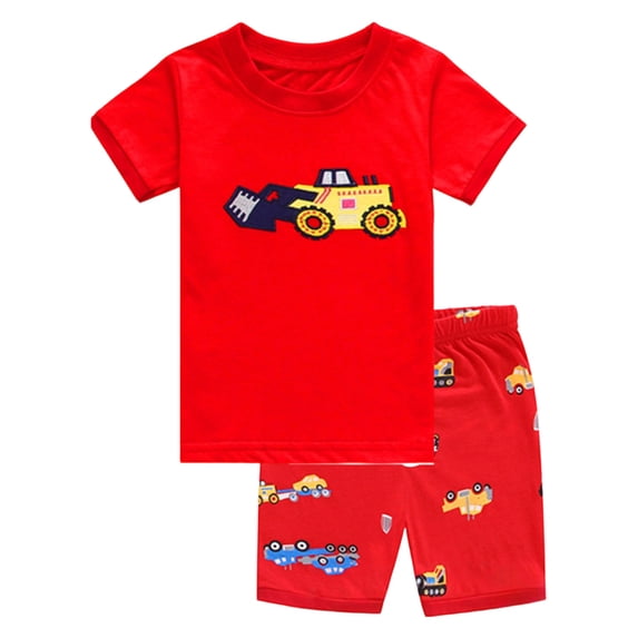 Toddlers Kids Girls Boys Short Set 2 Piece Active Clothing Set Short Sleeve Tee and Pull on Short 6-24 Months 2T 3T 4T 5T 6T 7T 3-4 Years