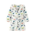 Toddlers Kids Hooded Robe Boys Girls Soft Flannel Bathrobes Pajamas