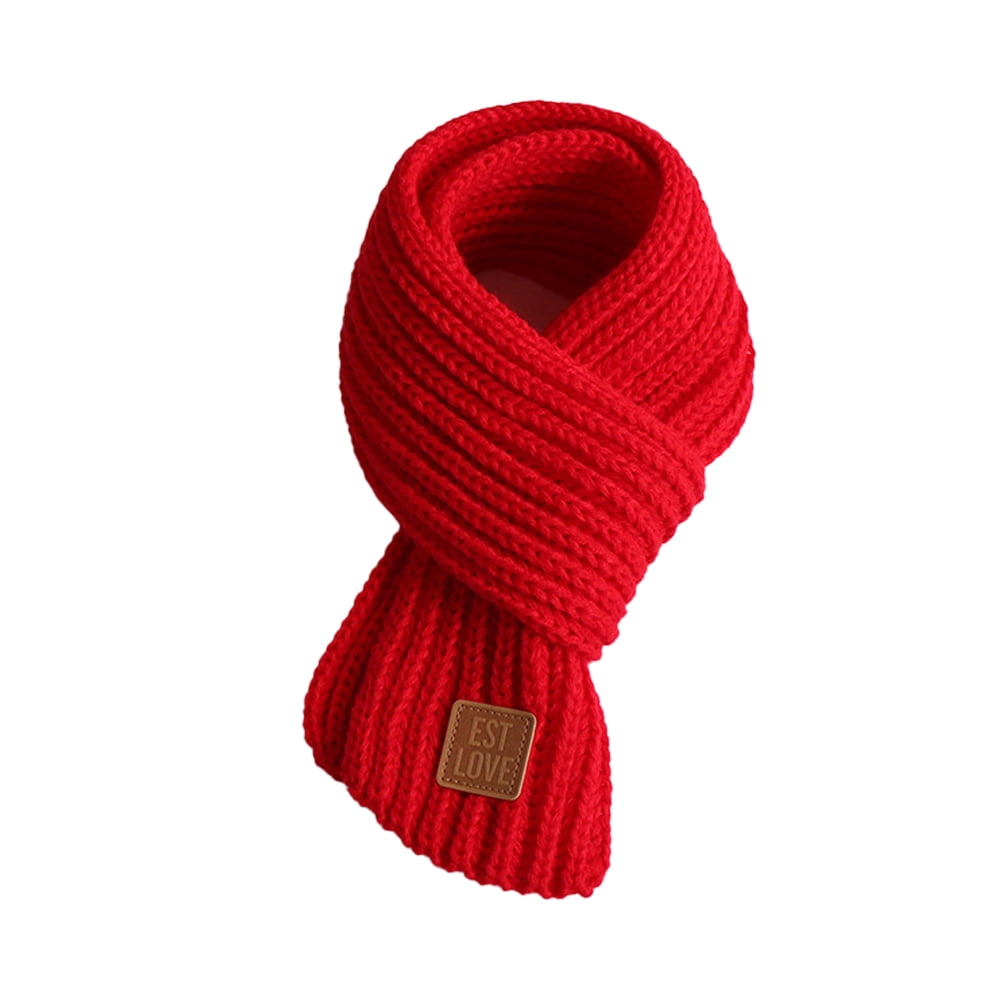 Toddlers Kids Scarf Boys Girls Winter Knitted Warm Scarves Neck Warmer