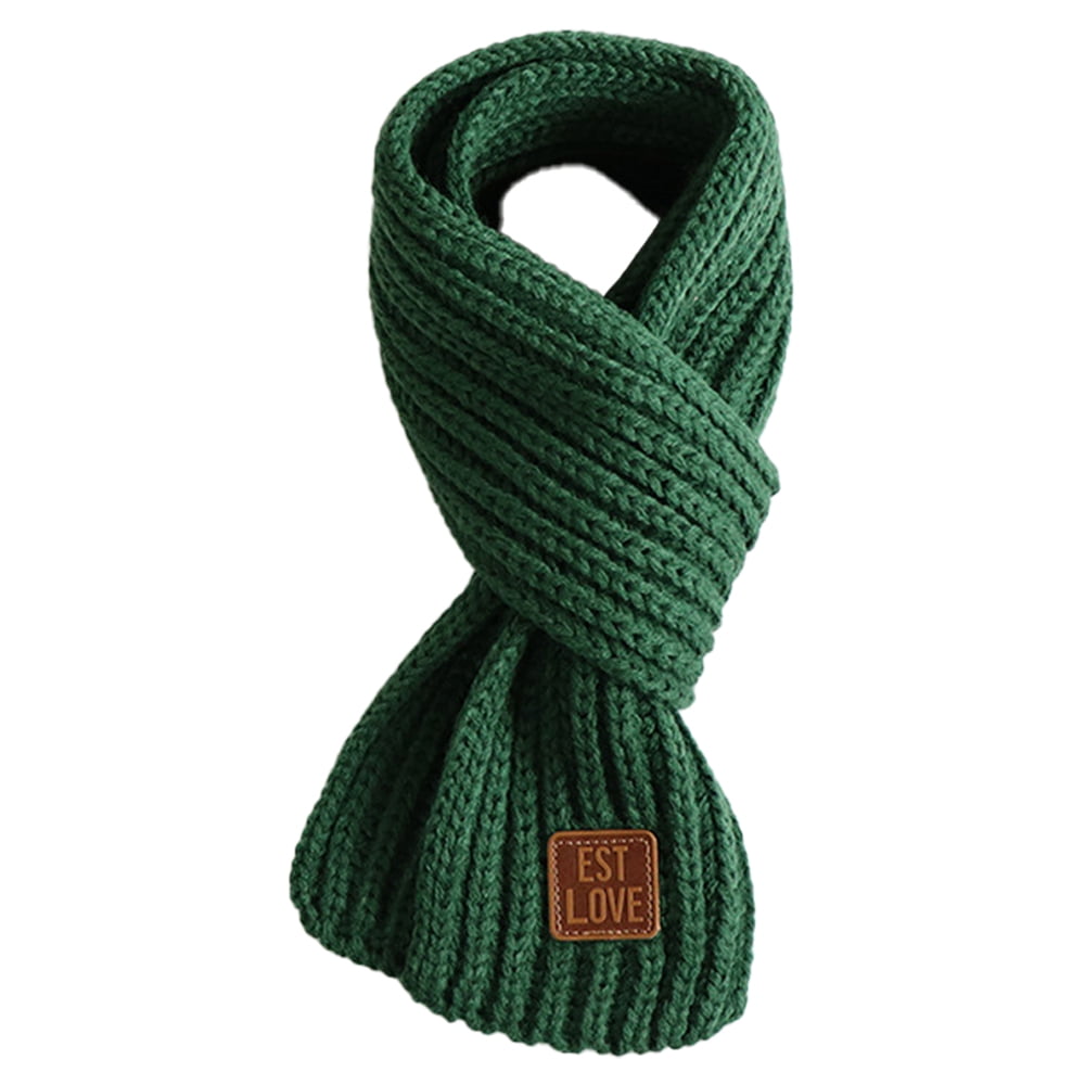 Sprifallbaby Kids Knitted Scarf Letter Patterns Neckerchief