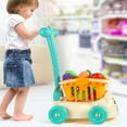 thumbnail image 1 of Toddlers Kitchen Set with Interactive Vegetables, Shopping Cart Pretend Play Toy, ABS Safe Material for Role Play, Educational Parent-Child Gift for 3+ Years, 1 of 9