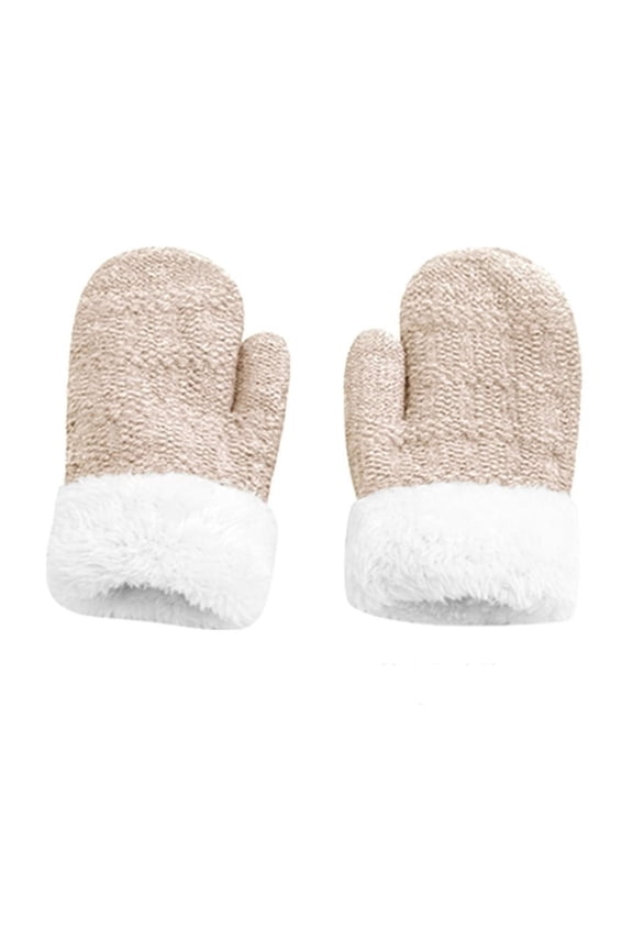 Toddlers Knitted Finger Gloves for Winter Warm Snow Gloves for Girls Boys