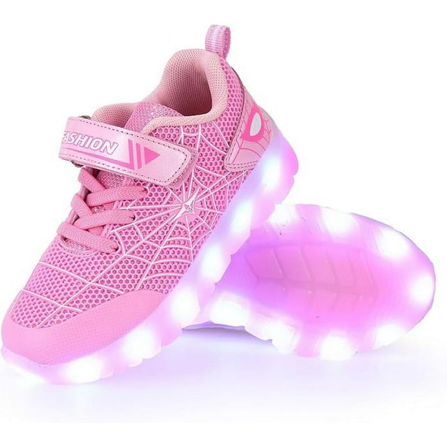 Toddlers LED Flashing Light Up Shoes Boys Girls Kids Lightweight Mesh