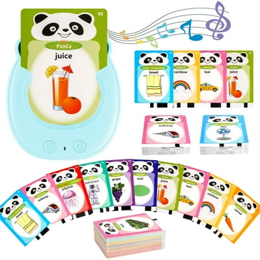 Toddlers Learning Toys, Talking Flash Cards for Toddlers 1-6 Years Old, Learning and Education Toys, Christmas and Birthday Gifts for Kids (Blue)