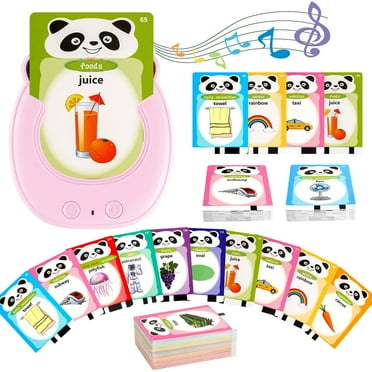 Toddlers Learning Toys, Talking Flash Cards for Toddlers 1-6 Years Old, Learning and Education Toys, Christmas and Birthday Gifts for Kids (Pink)