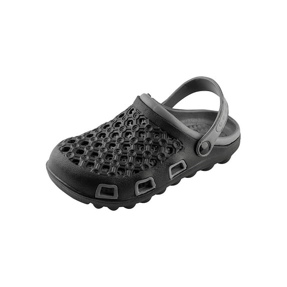 Toddlers Lightweight Breathable Slip-On Cute Garden Clogs Beach Sandals Water Shoes, Black/Grey Toddler, Size: 7 Toddler, S7