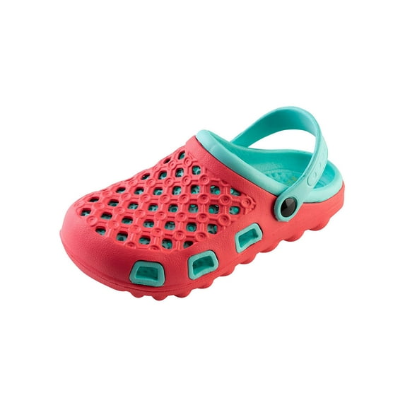 Toddlers Lightweight Breathable Slip-On Cute Garden Clogs Beach Sandals Water Shoes, Coral, Size: 9, S7
