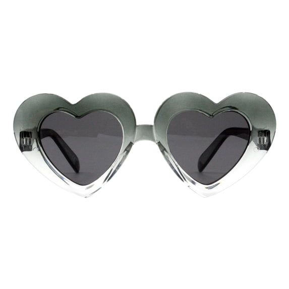 Toddlers & Little Girls Sunglasses Oversized Heart Shape Ombré Grey Kids UV400