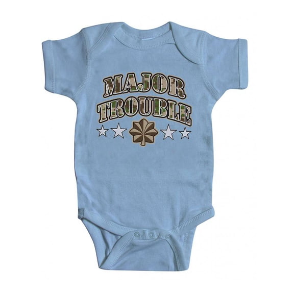 Toddlers Major Trouble Light Blue Bodysuit - 12 Months