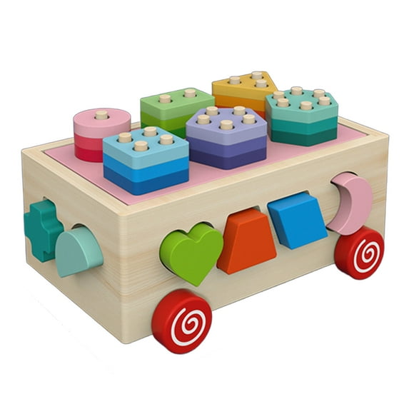BEACENOV Toddlers Montessori Wooden Toys for Baby Boys Girls Age 1 2 3 Years Old, Shape Sorting Educational Toys for Toddler 1-3 Year Old, Toddler Game Gifts