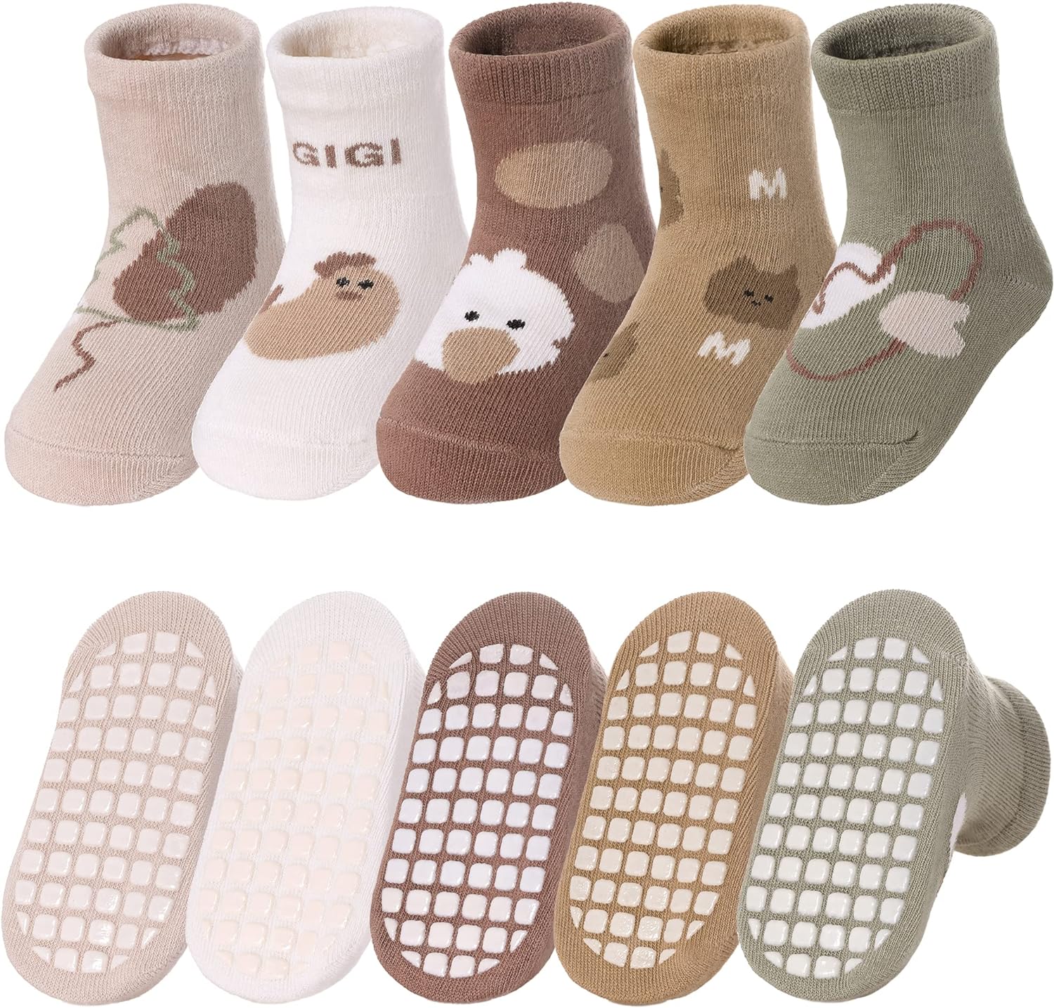 HBYJLZYG Baby Socks Floor Socks AntiSlip Crew Socks, Infants Toddlers