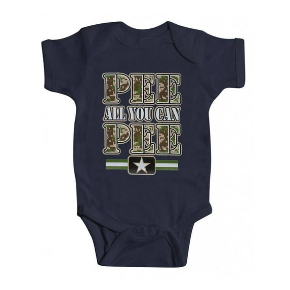 Toddlers "Pee All You Can Pee" Navy Bodysuit - 18 Months