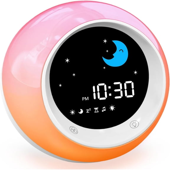 Toddlers Sleep Training Clock, Kids Alarm Clock with Night Light & Nap Timer, Ok to Wake Clock for 2-9 Years Girls Boys