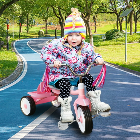 Toddlers Tricycle for 2-4 Year Olds Toys Birthday Gifts Pink