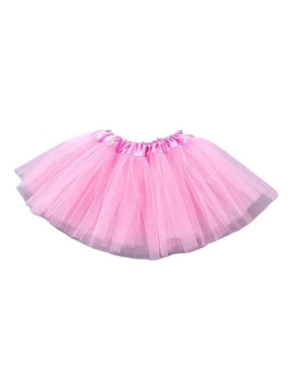 Toddlers Tulle Tutu Skirt for Girls, Tulle Princess Party Skirts Dance (Red) Sparkle
