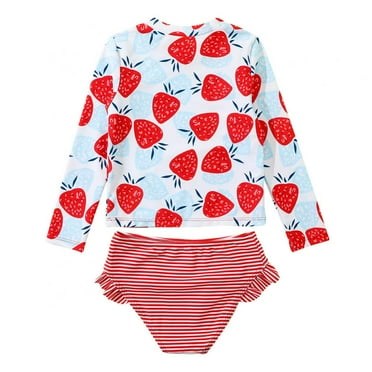 Toddlers and Baby Girls' 2-Piece Assorted Rashguard Sets For 1-6T