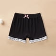 thumbnail image 1 of Toddlers Girls Modal Shorts Casual Elastic High Waisted Legging Boyshorts 2-14Y Teens Kids Solid Lace Splice Straight Leg Loungewear Short, 1 of 4