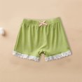 thumbnail image 1 of Toddlers Girls Modal Shorts Casual Elastic High Waisted Legging Boyshorts 2-14Y Teens Kids Solid Lace Splice Straight Leg Loungewear Short, 1 of 4
