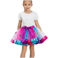 thumbnail image 1 of Toddlers Kids Tutu-Skirts Bowknot Hairpins Sets for 2-8Y Girls Cute Polka Dot Printed Tiered Tulle Color-Block Birthday Party Mini Skirt Set, 1 of 6