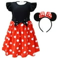thumbnail image 1 of Toddlr Girls Mickey/Minnie Dress with Headband Cartoon Princess Dress 2-7 Year, 1 of 7