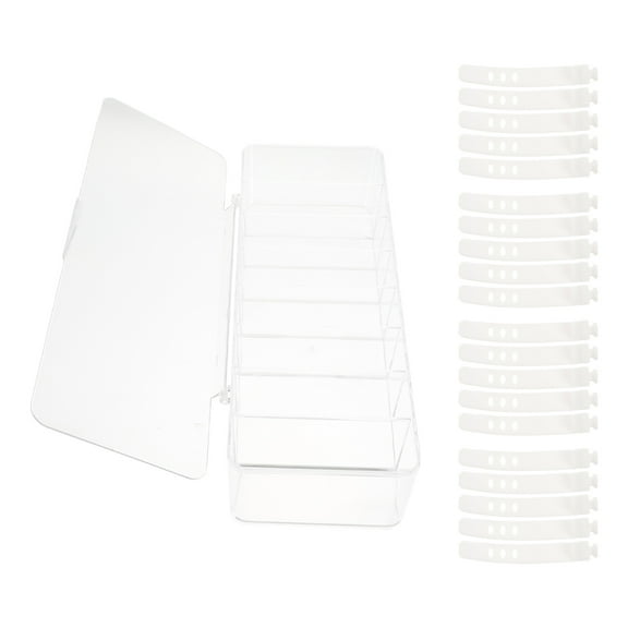 Toddmomy Wire Bin Transparent Silicone Storage Box With Compartments 1 Set 10.22X3.73X2.20in